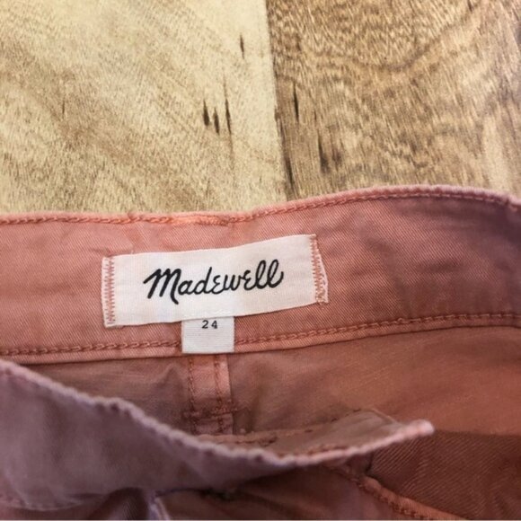 Rise Coral Pink Stretch Jeans Capri Ankle Pants - Picture 4 of 9